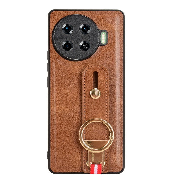 For Tecno Spark 20 Pro+ 5G Wristband Leather Back Phone Case