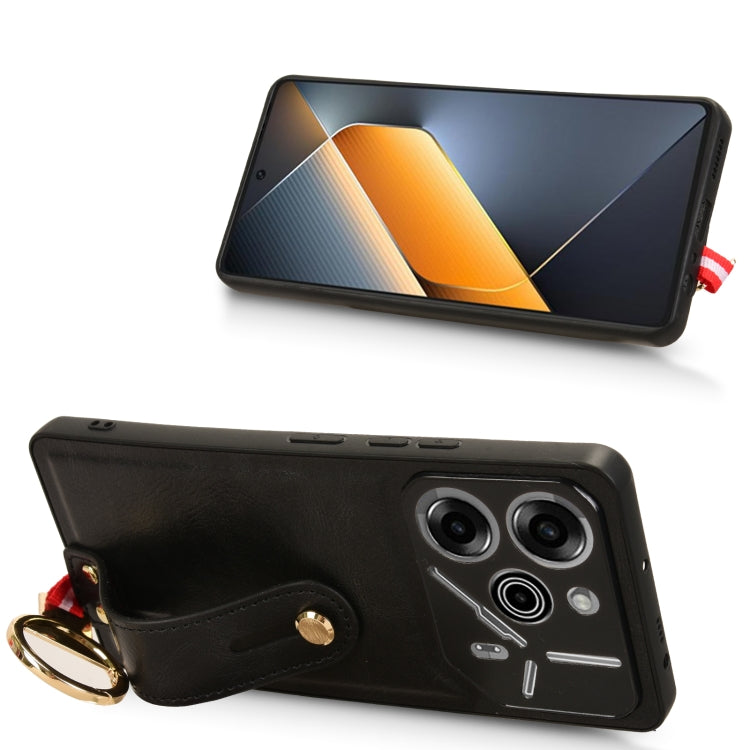 For Tecno Pova 6 Pro 5G Wristband Leather Back Phone Case