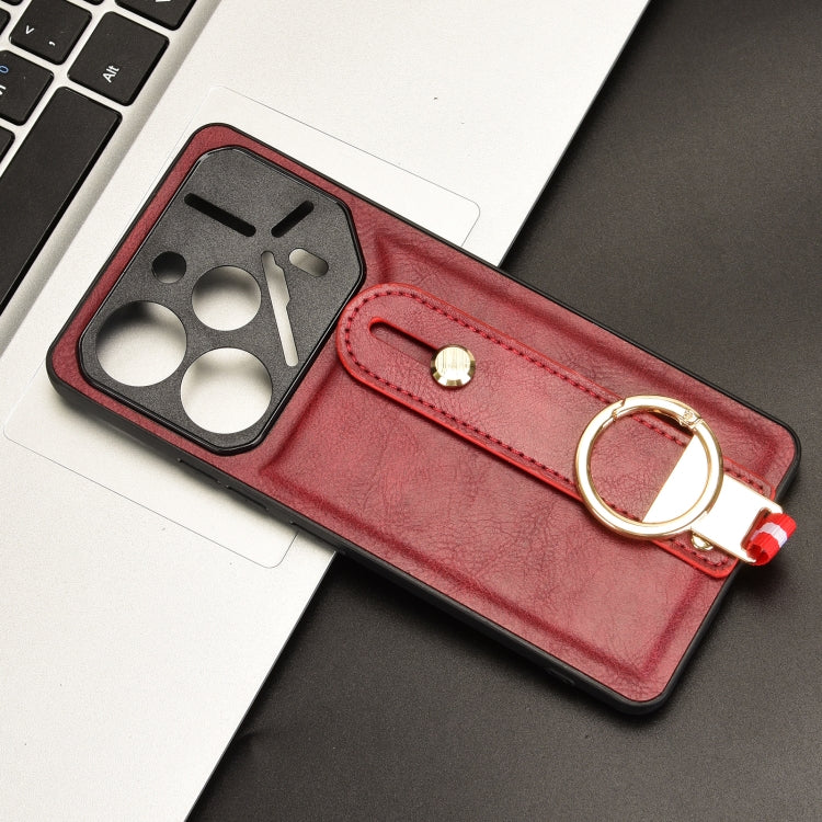 For Tecno Pova 6 Pro 5G Wristband Leather Back Phone Case