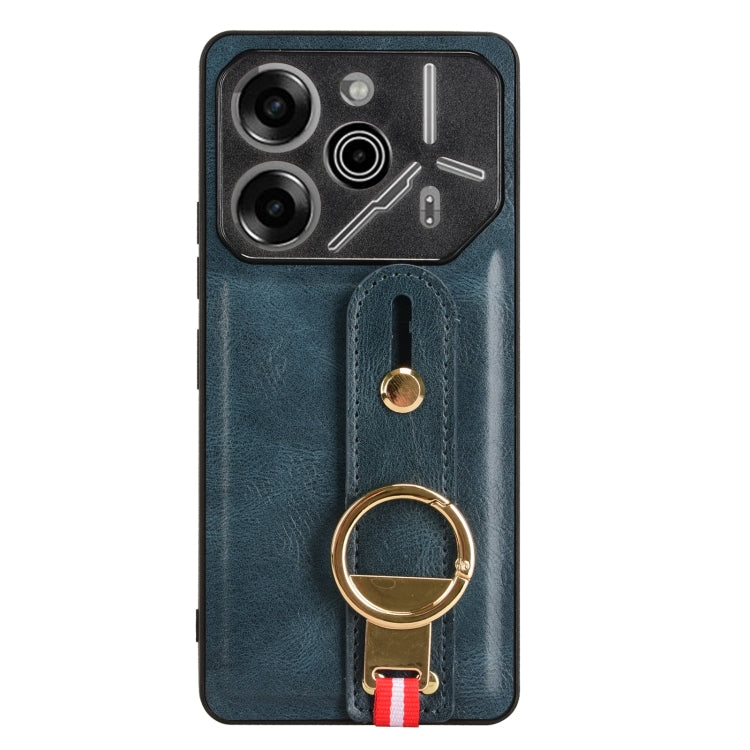 For Tecno Pova 6 Pro 5G Wristband Leather Back Phone Case