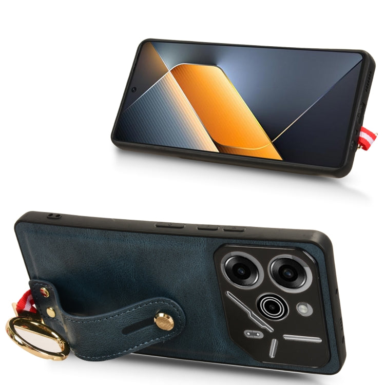 For Tecno Pova 6 Pro 5G Wristband Leather Back Phone Case