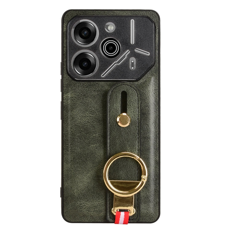 For Tecno Pova 6 Pro 5G Wristband Leather Back Phone Case