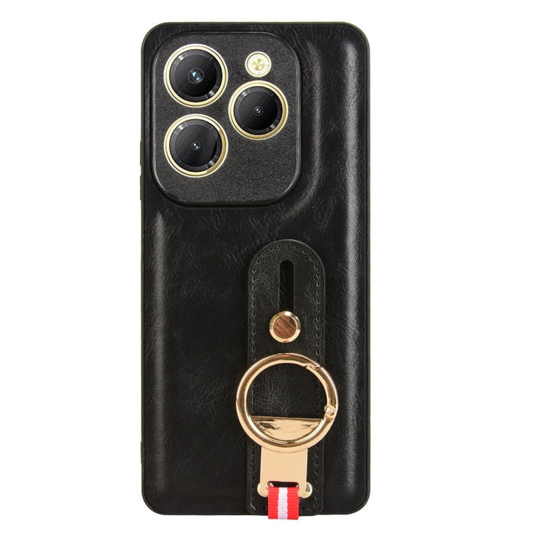 For Tecno Spark 20 Pro 4G Wristband Leather Back Phone Case