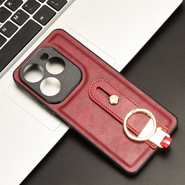 For Tecno Spark 20 Pro 4G Wristband Leather Back Phone Case