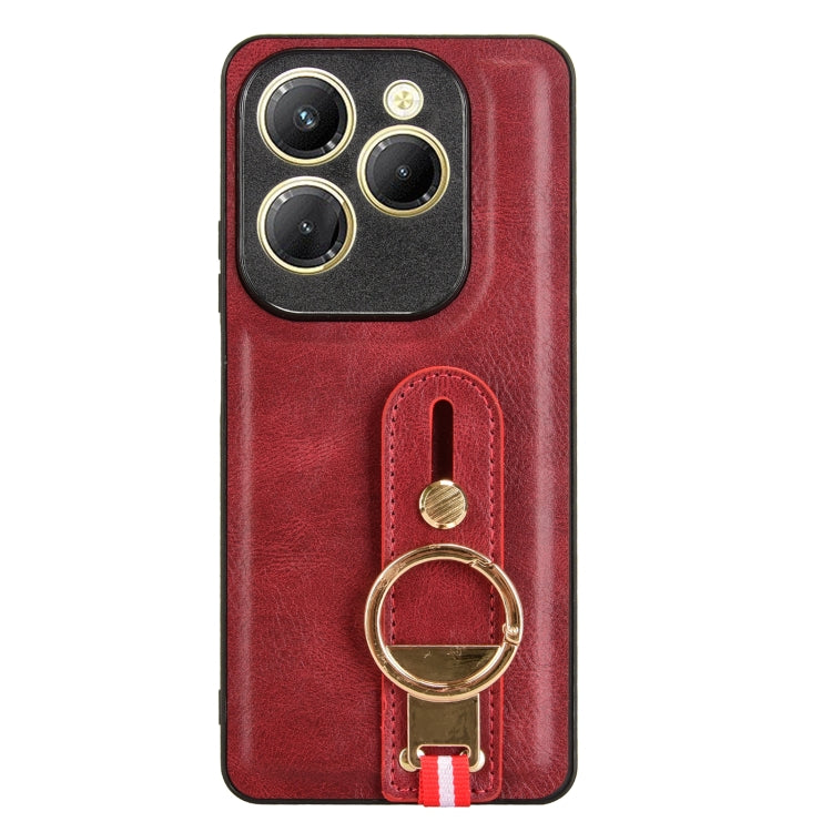 For Tecno Spark 20 Pro 4G Wristband Leather Back Phone Case