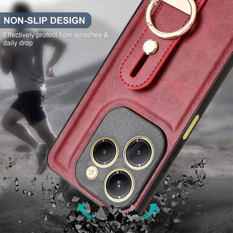 For Tecno Spark 20 Pro 4G Wristband Leather Back Phone Case