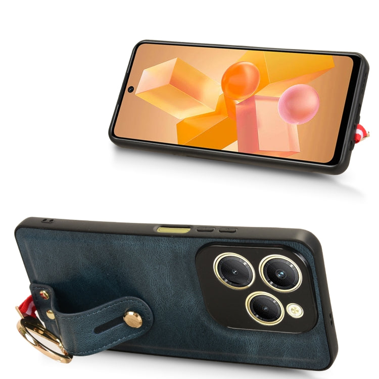 For Tecno Spark 20 Pro 4G Wristband Leather Back Phone Case