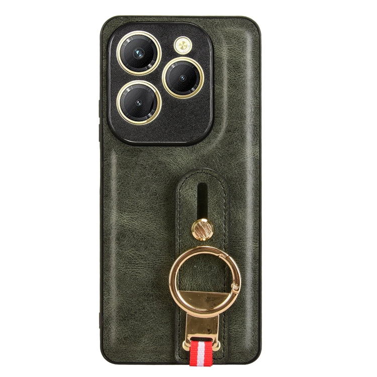 For Tecno Spark 20 Pro 4G Wristband Leather Back Phone Case