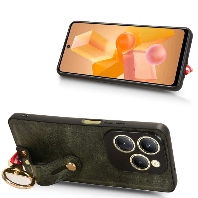 For Tecno Spark 20 Pro 4G Wristband Leather Back Phone Case