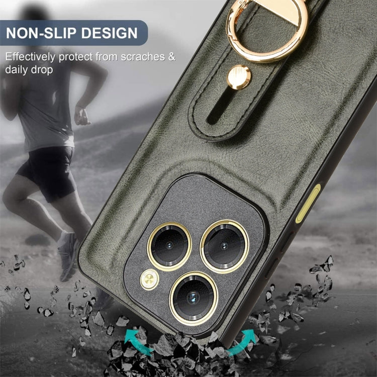 For Tecno Spark 20 Pro 4G Wristband Leather Back Phone Case