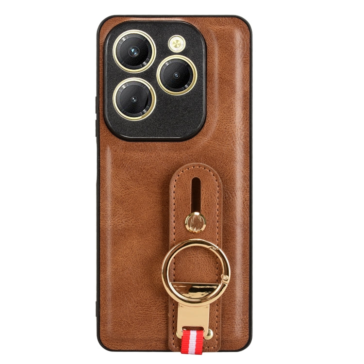 For Tecno Spark 20 Pro 4G Wristband Leather Back Phone Case