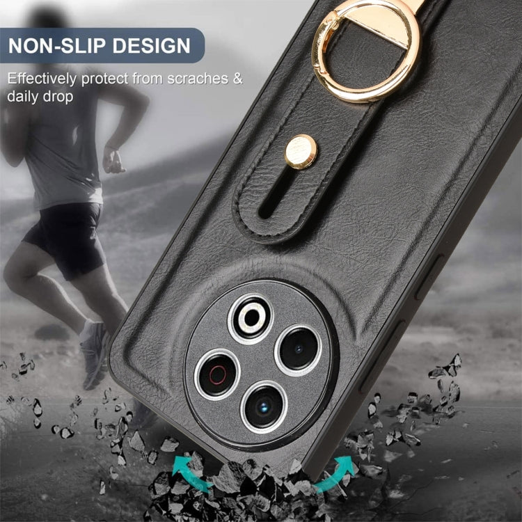 For Tecno Spark 30 Pro 4G Wristband Leather Back Phone Case