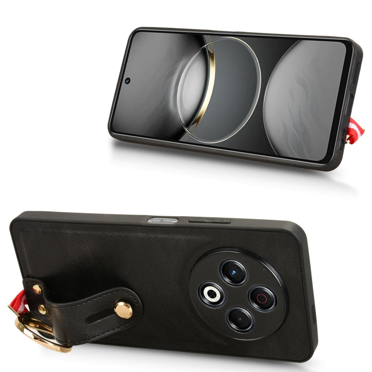 For Tecno Spark 30 4G Wristband Leather Back Phone Case