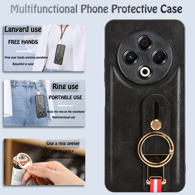 For Tecno Spark 30 4G Wristband Leather Back Phone Case