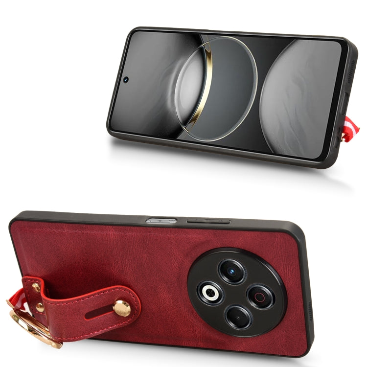 For Tecno Spark 30 4G Wristband Leather Back Phone Case