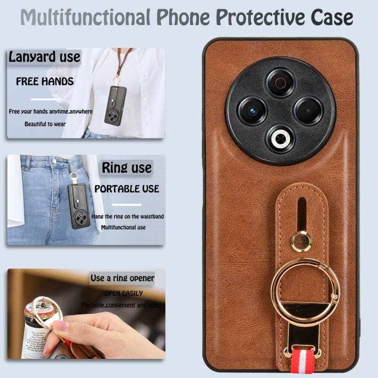 For Tecno Spark 30 4G Wristband Leather Back Phone Case
