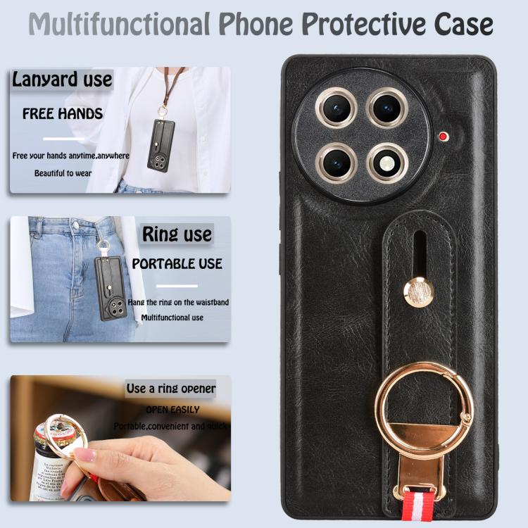 For Tecno Camon 30S / 30S Pro Wristband Leather Back Phone Case