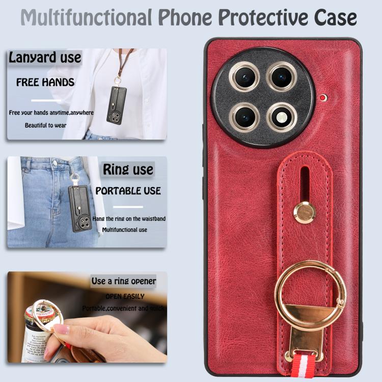 For Tecno Camon 30S / 30S Pro Wristband Leather Back Phone Case