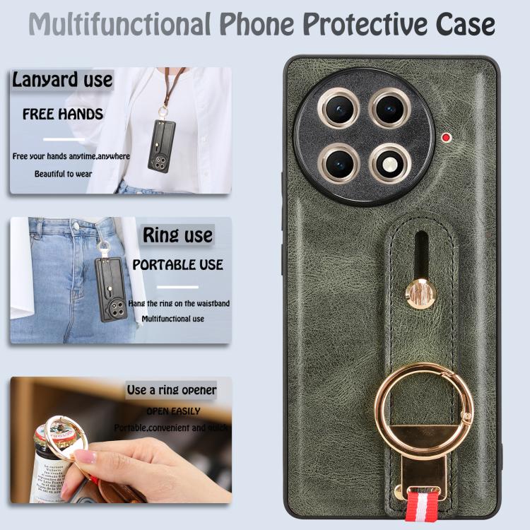 For Tecno Camon 30S / 30S Pro Wristband Leather Back Phone Case