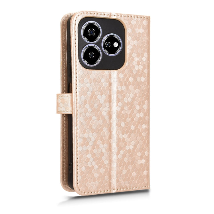 For ZTE Axon 60 4G Honeycomb Dot Texture Leather Phone Case