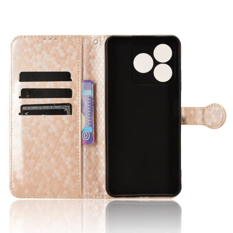 For ZTE Axon 60 4G Honeycomb Dot Texture Leather Phone Case