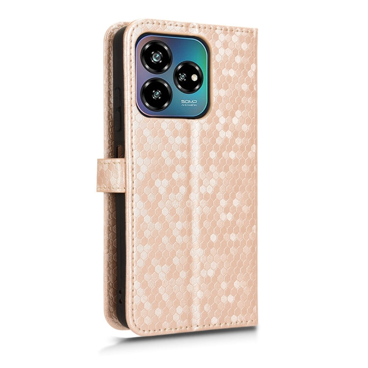 For ZTE Axon 60 Lite / Blade V60 Vita Honeycomb Dot Texture Leather Phone Case