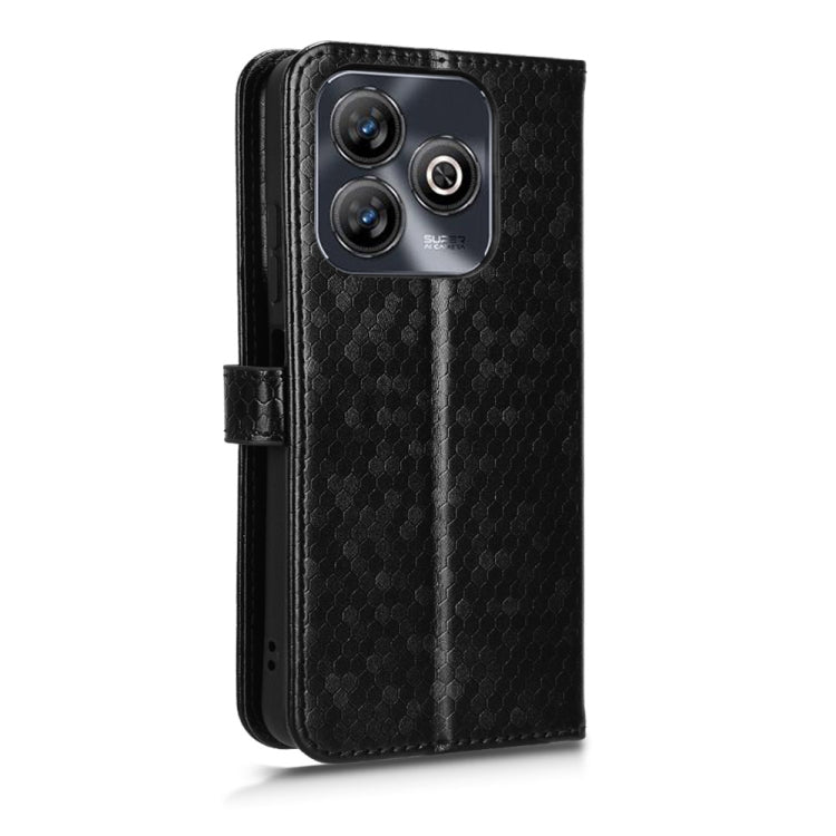 For ZTE Blade A75 Honeycomb Dot Texture Leather Phone Case