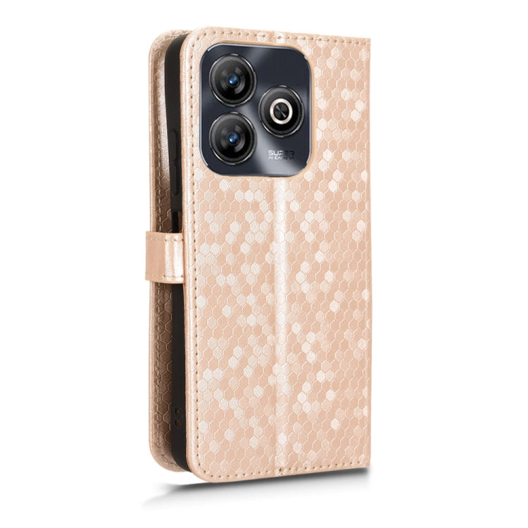 For ZTE Blade A75 Honeycomb Dot Texture Leather Phone Case