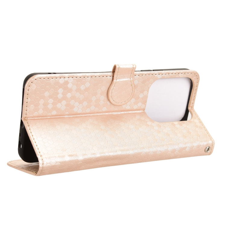 For ZTE Blade A75 Honeycomb Dot Texture Leather Phone Case