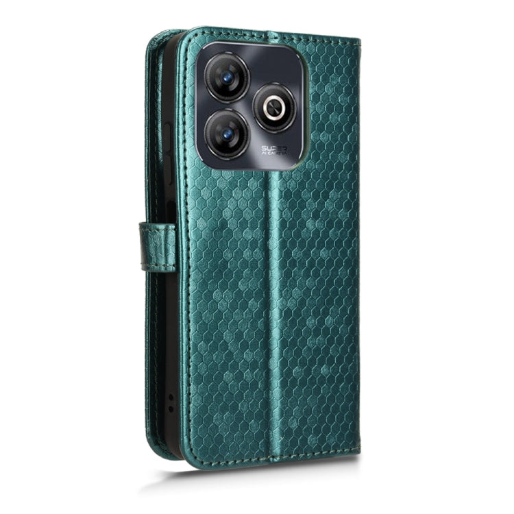 For ZTE Blade A75 Honeycomb Dot Texture Leather Phone Case