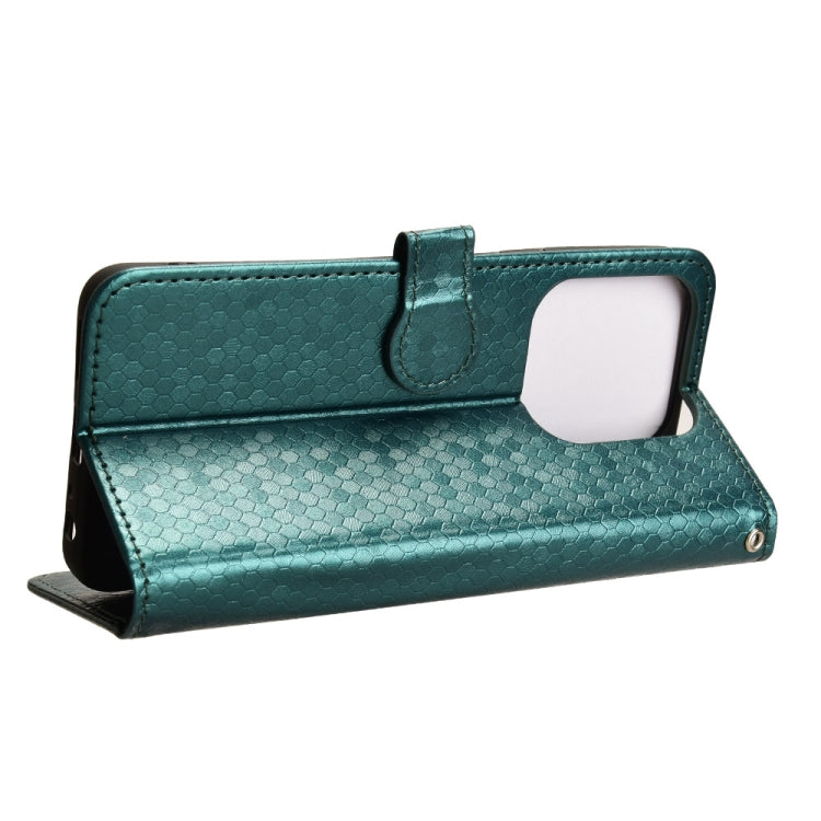 For ZTE Blade A75 Honeycomb Dot Texture Leather Phone Case
