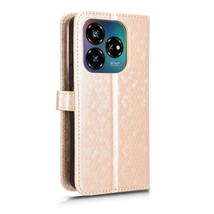 For ZTE nubia Blade V60 Design Honeycomb Dot Texture Leather Phone Case