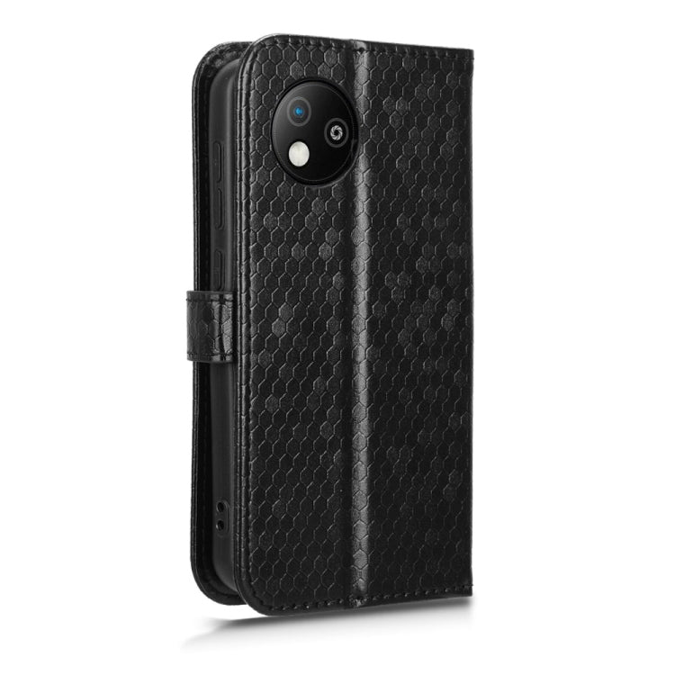 For ZTE Blade A35 Lite / A35 Core Honeycomb Dot Texture Leather Phone Case
