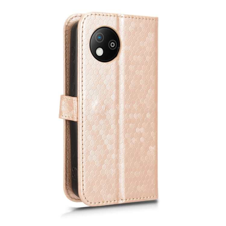 For ZTE Blade A35 Lite / A35 Core Honeycomb Dot Texture Leather Phone Case