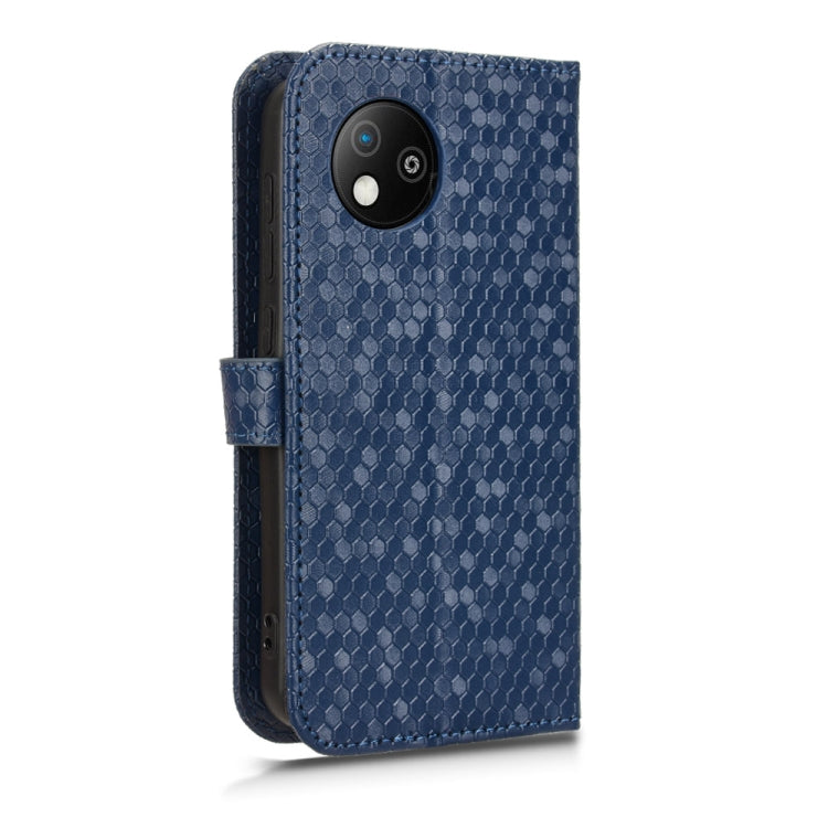For ZTE Blade A35 Lite / A35 Core Honeycomb Dot Texture Leather Phone Case