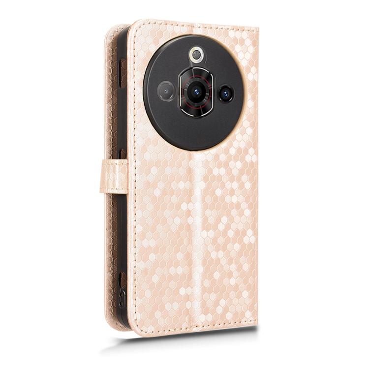 For ZTE Nubia Focus Pro 5G Honeycomb Dot Texture Leather Phone Case