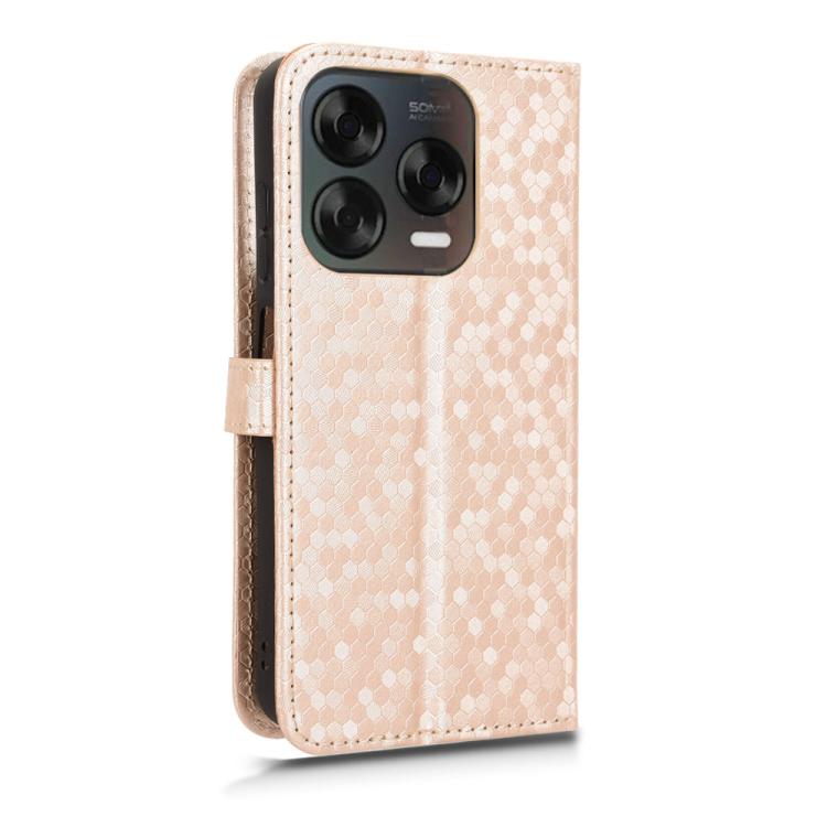 For ZTE Blade V70 Design 4G / V70 Vita Honeycomb Dot Texture Leather Phone Case