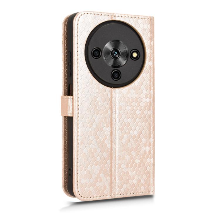 For ZTE Blade A76 5G Honeycomb Dot Texture Leather Phone Case