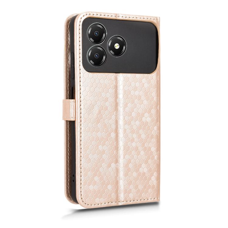 For ZTE Blade A36 4G Honeycomb Dot Texture Leather Phone Case