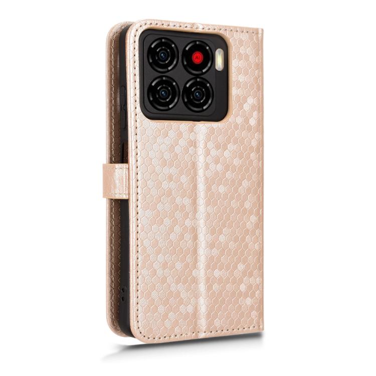 For ZTE Blade A56 4G Honeycomb Dot Texture Leather Phone Case