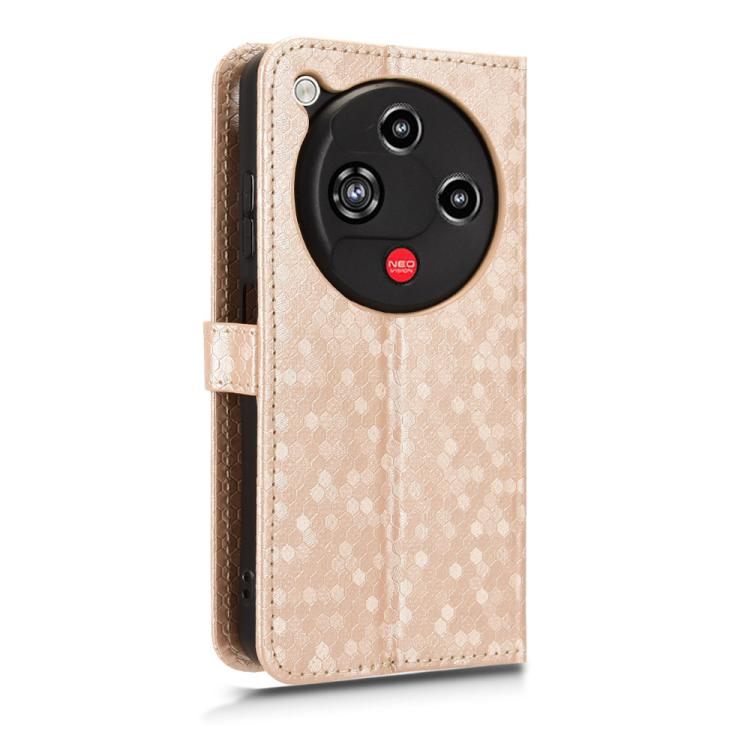 For ZTE nubia Focus 2 5G Honeycomb Dot Texture Leather Phone Case