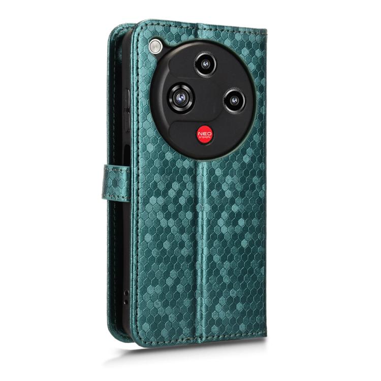 For ZTE nubia Focus 2 5G Honeycomb Dot Texture Leather Phone Case