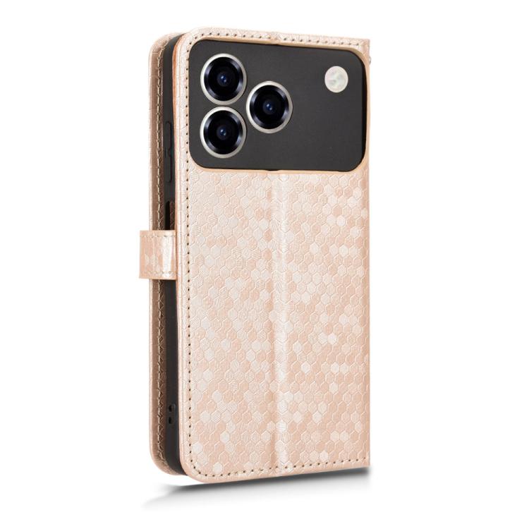 For ZTE Blade A76 4G Honeycomb Dot Texture Leather Phone Case