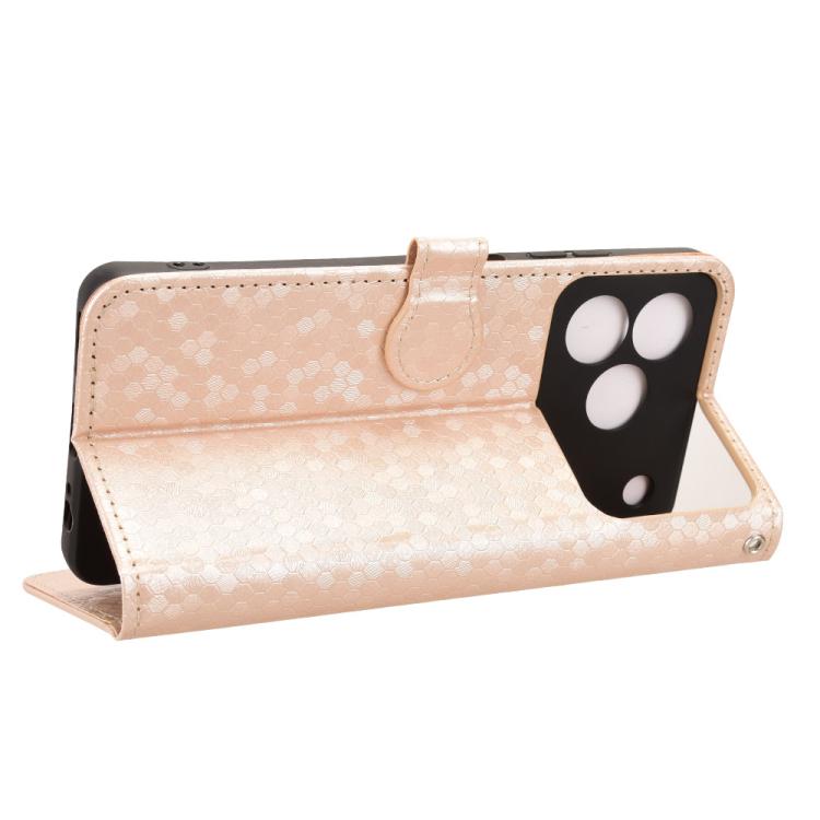 For ZTE Blade A76 4G Honeycomb Dot Texture Leather Phone Case