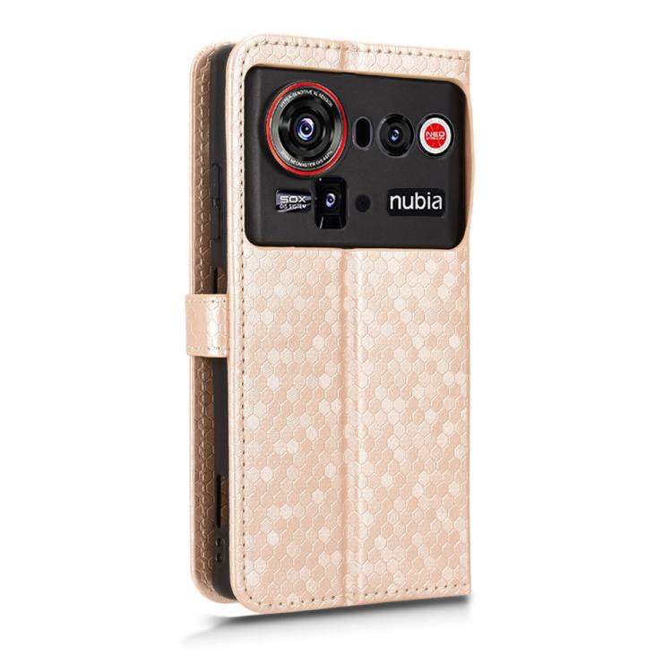 For ZTE nubia Z80 Ultra Honeycomb Dot Texture Leather Phone Case