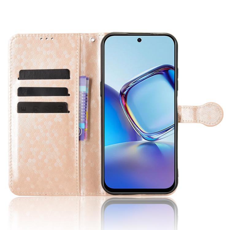 For ZTE nubia V80 Design Honeycomb Dot Texture Leather Phone Case