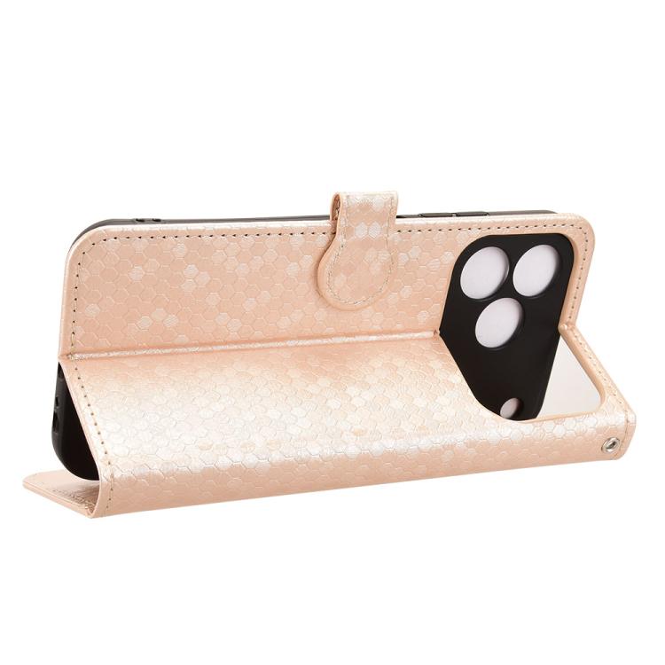 For ZTE nubia V80 Design Honeycomb Dot Texture Leather Phone Case