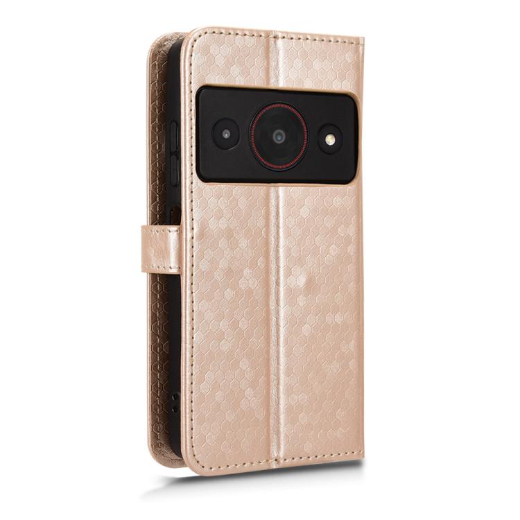 For ZTE A75 Pro / Telstra T-Elite 5G Honeycomb Dot Texture Leather Phone Case