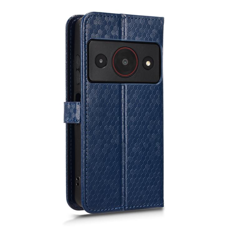 For ZTE A75 Pro / Telstra T-Elite 5G Honeycomb Dot Texture Leather Phone Case
