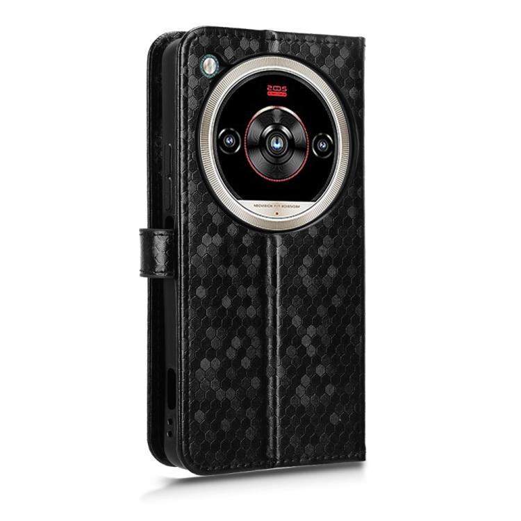 For ZTE nubia Focus 2 Ultra 5G Honeycomb Dot Texture Leather Phone Case